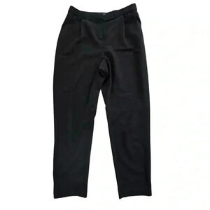 Black Ankle Length Straight Leg Stretch Pants Size 4 Small High Waisted Work